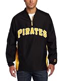 MLB Men's Pittsburgh Pirates Long Sleeve Lightweight 1/4 Zip Gamer Jacket (Pro Black/Pro Gold, XX-Large)