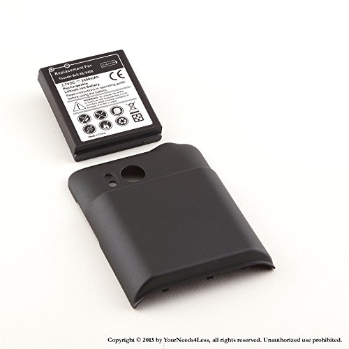 YN4L® 3500mAh extended battery for HTC ThunderBolt 4G LTE 6400 + Black cover