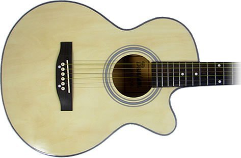 Produkt-Bild: Benson Festival Natural Full size Cutaway Grand Auditorium Akustik Gitarre mit Gig Bag - Lieferung aus UK!