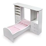 Doll Bed w Pier Cabinets and Bedding by CutieBeauty