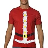 Christmas Santa Suit Silkscreened Red T-shirt