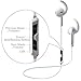 Wireless Bluetooth 4.1 Anti Winding Earphones with Mic Hands Free Calling and Siri Control Use For IPhone Samsung GALAXY and Sony Xperia (White)