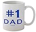 Funny Guy Mugs #1 Dad Ceramic Coffee Mug, White, 11-Ounce