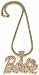 Barbie Nicki Minaj Iced Out Pendant Necklace Gold With Pink Lips Medium
