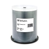 Verbatim 95251 700 MB 52x 80 Minute White Inkjet Printable Recordable Disc CD-R, 100-Disc Spindle