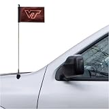 Virginia Tech Hokies Crimson Car Antenna Flag