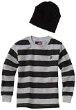 Southpole Kids Boys 2-7 Stripe Thermal with Beanie