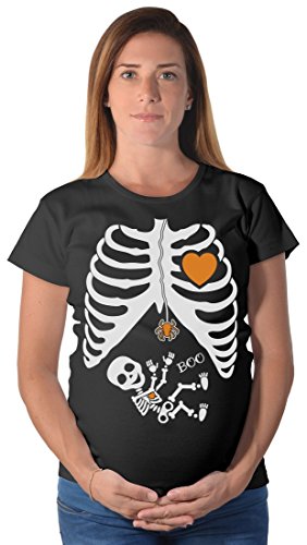 TeeStars - Halloween - Pregnant Skeleton Xray Costume Maternity Shirt