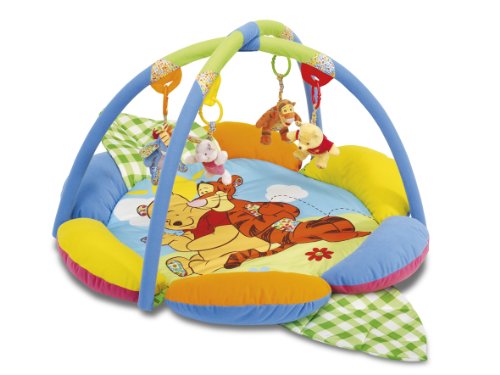 Imagen 3 de Famosa Winnie the Pooh Manta Actividades the Pooh - Manta de juegos reversible y acolchada con colgantes, texturas y sonidos