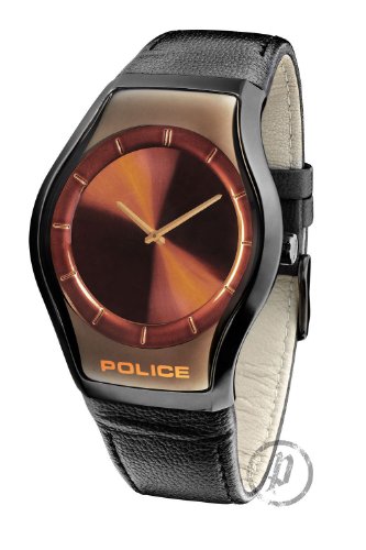 Image of Police Mens Watch Sphere with Black Strap and Brown Dial