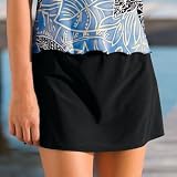 TravelSmith - Women's Plus Size Christina Swim Skirt with Panty