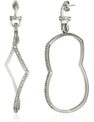 Paige Novick "Peek-A-Boo" Small Wavy Silver-Plated Hoop Earrings