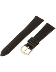 Hadley-Roma Womens LSL832RA-180 18-mm Black Genuine Lambskin Leather WatchStrap