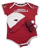 Arizona Cardinals Onesie Booties and Cap 3pc Infant / Baby Set