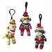 Genuine Monkeez Striped Sock Monkeys Clips Set of 3