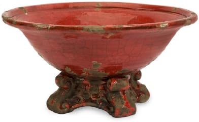Rustic Style Ceramic Pedestal Bowl