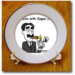 Grocho Marx with Zeppo Zippo - 8 Inch Porcelain Plate