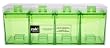 Zak Designs Eden Mini Stackable Canister Set, Kiwi, 4 Piece Set