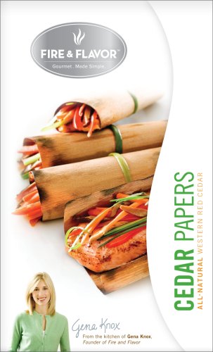 Fire And Flavor Grilling Co. 10 Western Red Cedar Wraps, 4.32-Ounce Boxes (Pack of 3)