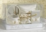 Ivory Rhinestone Wedding Set-Guest Book, Pen Set, Pillow, Garters