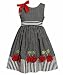 Toddler Girls Easter Dress - Black Dot Cherries (4T) - R20345