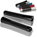 REDline 3" UNIVERSAL Black Real Carbon Fiber Aluminum Short Stubby Screw-On Mast Car Antenna