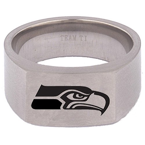 Team Titanium Seattle Seahawks 10mm Signet Ring 11