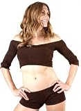 Dark Raspberry Extra Large Low Rise Shorts & V Neck Top by KD dance - Stretch Knit For Freedom of Movement - Pro Dancewear Tough & Durable for Daily Ballet - Dance Fitness - Yoga or Zumba Class - Made In New York City USA