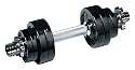 Christopeit Kurzhantelset 10,00 kg, Guss schwarz / chrom, 0,50 1,25 Ø 30 mm