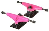 Search : AVI Aluminum (Set of 2) Skateboard Trucks - 5.0 Inch - Pink Hanger / Black Base