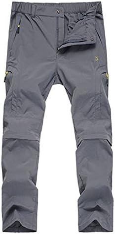 Men's Convertible Pants Quick-dry Hiking Pants Grey B Asia 2XL/US L