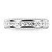 Metal Factory Sz 6 Sterling Silver 925 Princess Cut Cubic Zirconia CZ Milgrain Eternity Band Ring
