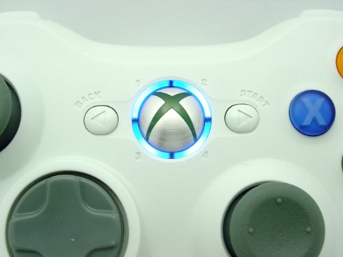 BLUE LEDS Xbox 360 Rapid Fire 8 MODE Stealth WHITE Wireless Controller Modded