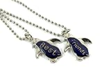 Mood Penguin Best Friends Necklaces on Silver Ball Chains