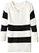 Derek Heart Big Girls' Long-Sleeve Striped Sweater, Necklace, and Pant Three-Piece Set