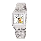 eWatchFactory Women's 51107-7-A-7 Disney Winnie the Pooh Perfect Square Silvertone Bracelet Watch