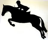 Sm Black English Equestrian Hunter Jumper Horse Decal