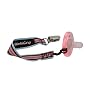 Booginhead Pacifier Holder, Pink Brown Stripe by BooginHead