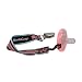 Booginhead Pacifier Holder, Pink Brown Stripe