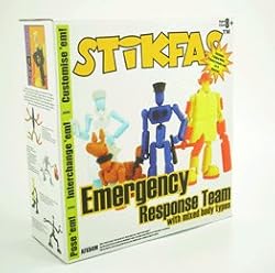 Stikfas Mega Pack Deluxe Action Figure Kit Mixed Body Type Emergency Response Team