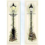 Flower Soft Card Toppers - Vintage Christmas Lamposts