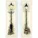 Flower Soft Card Toppers Vintage Christmas Lamposts