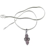 41QmSyNMXqL. SL160  Valentine Jewelry Silver Gemstone Pendant with Chain 1.25 Inches (gpndt042)