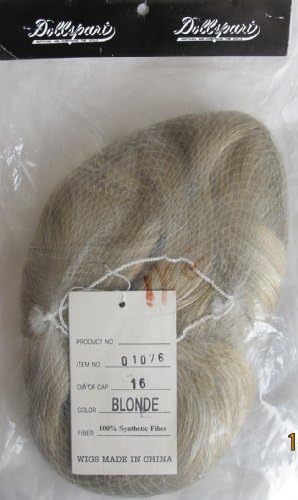 Dollspart Craft DOLL or PUPPET HAIR WIG Fits SIZE 16" Style #01076 Color BLONDE (JAPAN Synthetic) HAIR (Circa 1990's)