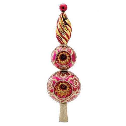Kurt Adler Glass Faberge Santa Finial Treetop, 16.1-Inch Kurt Adler Glass Faberge Santa Finial Treetop, 16.1-Inch