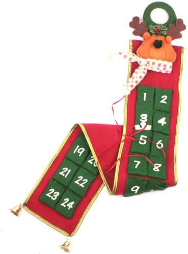Hanging Felt Advent Calender - Reindeer Design