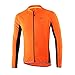 ARSUXEO Outdoor Sports Men's Cycling Jersey Long Sleeves Bike Bicycle MTB Shirts 6022 Orange Size XX-Large