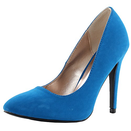 Qupid SERENITY-01 Basic Classic Almond Toe High Heel Pump