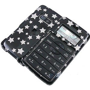 LG enV2 VX9100 Glitter Stars Black Shield Protector Case w/ Belt Clip