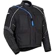 Cortech Accelerator 2 Men's Textile Sports Bike Motorcycle Jacket w/ Free B&F Heart Sticker Bundle - Black